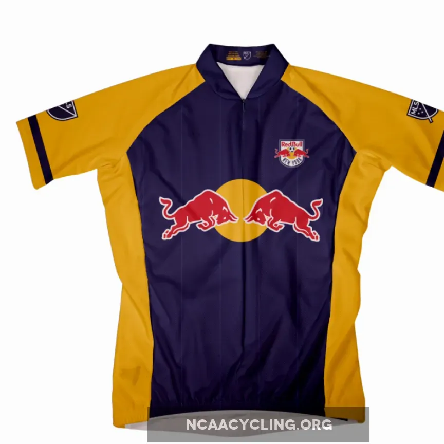 New York Red Bulls Official Cycling Jersey - Navy Blue - Gold - MLS Gear