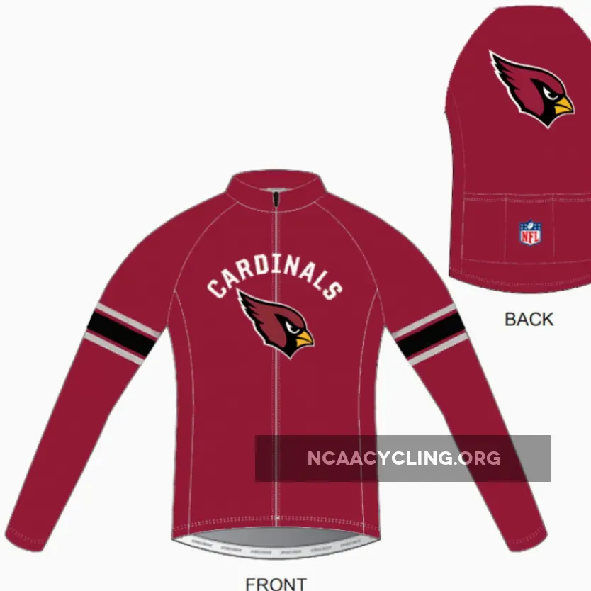 NFL Arizona Cardinals Cycling Jersey Maroon Long Sleeve