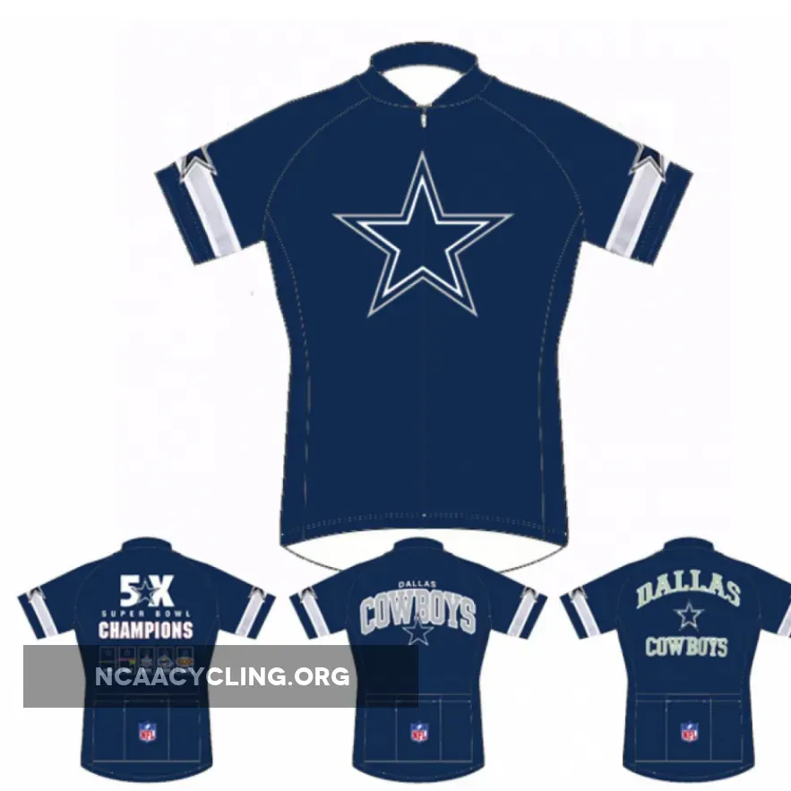 NFL Dallas Cowboys Home Short Sleeve Cycling Jersey 7XL,XL,Large,Mens Unisex.