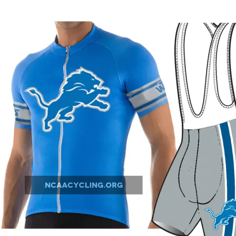 NFL Detroit Lions Official Licensed Cycling Jersey and Shorts Set