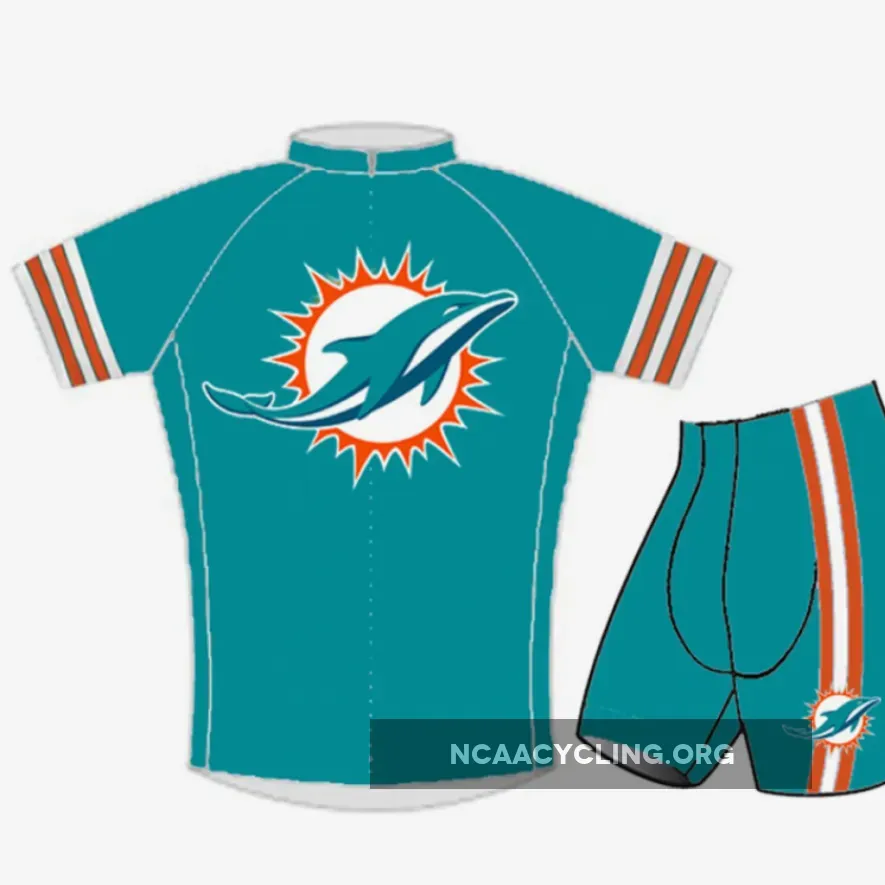 NFL Miami Dolphins Official Teal and Orange Cycling Jersey