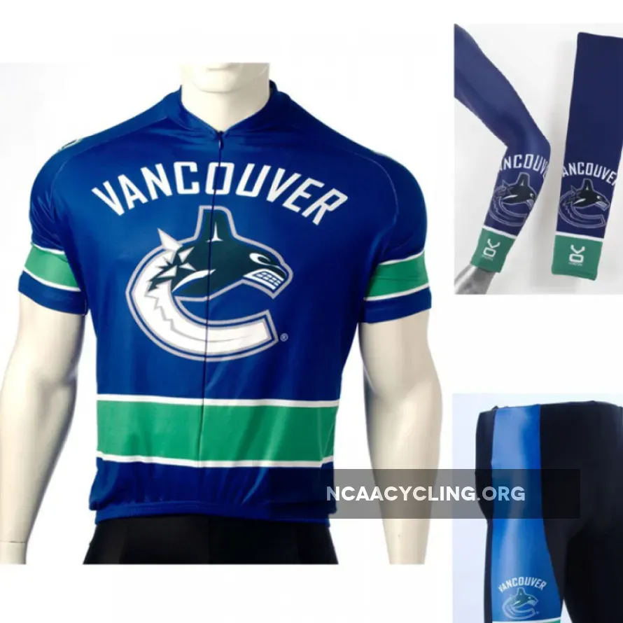NHL Vancouver Canucks Cycling Jersey Bib Shorts Set Large 2023 zip Womens XL.