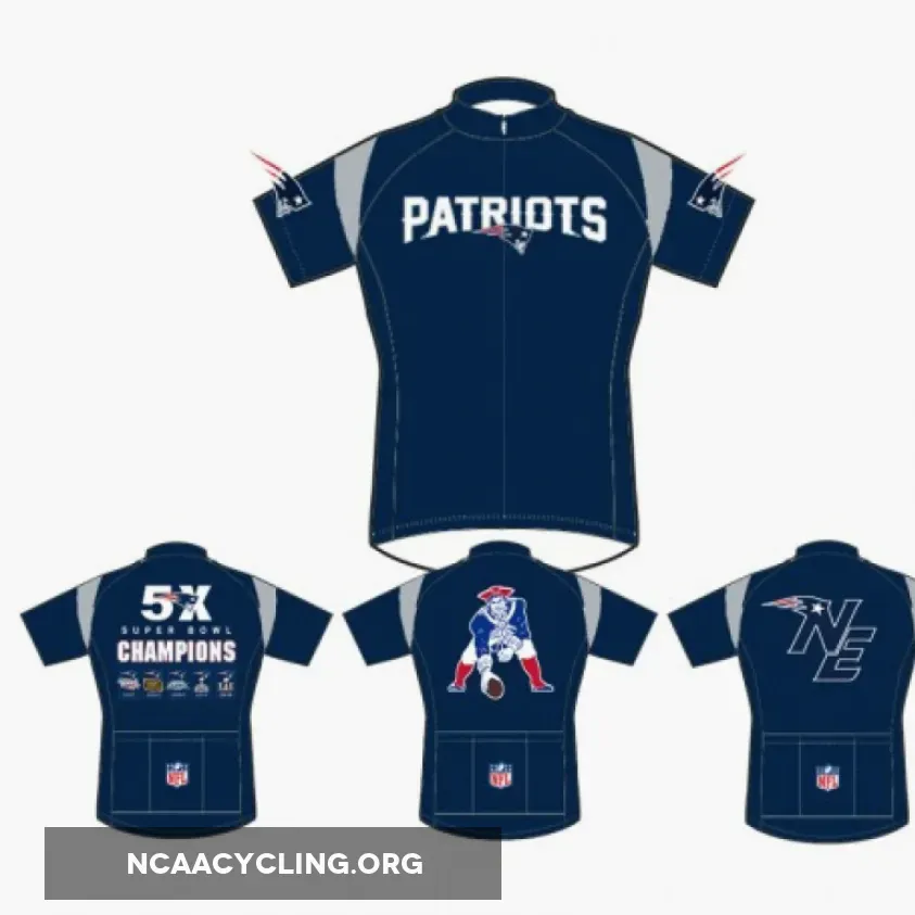 Official NFL New England Patriots Cycling Jersey with Pockets