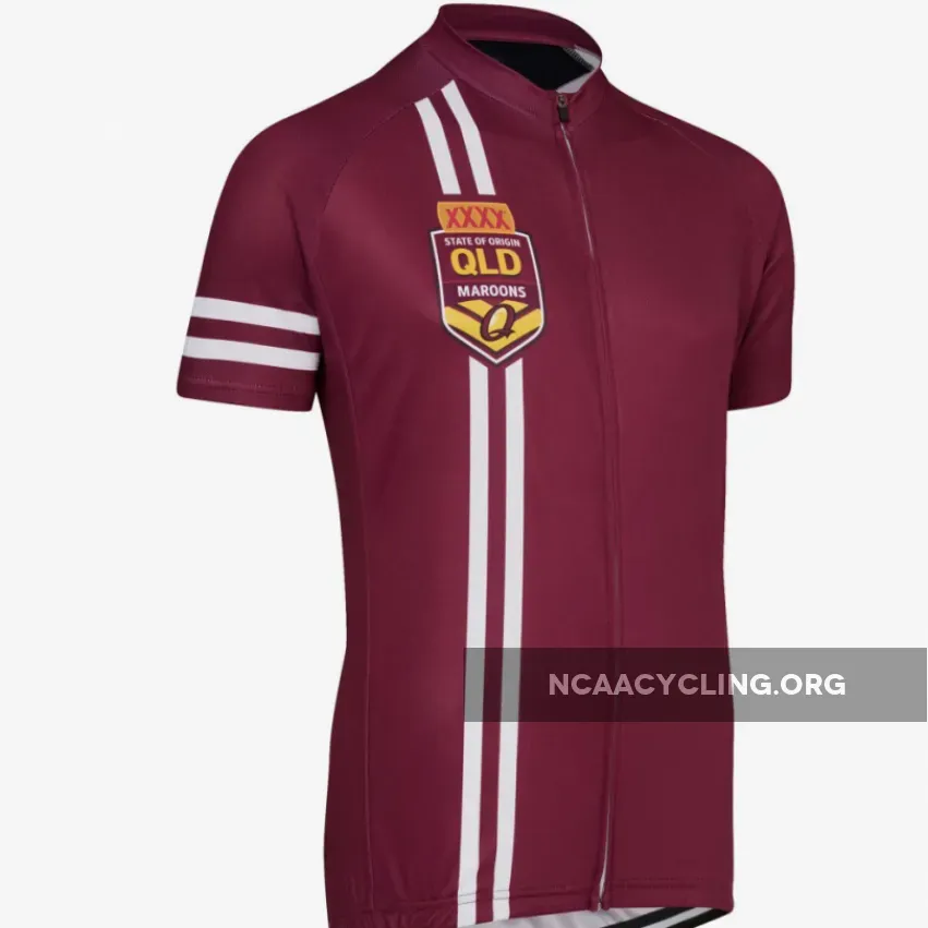 Queensland Maroons Cycling Jersey Official NRL Team Short Sleeve Bike Shirt