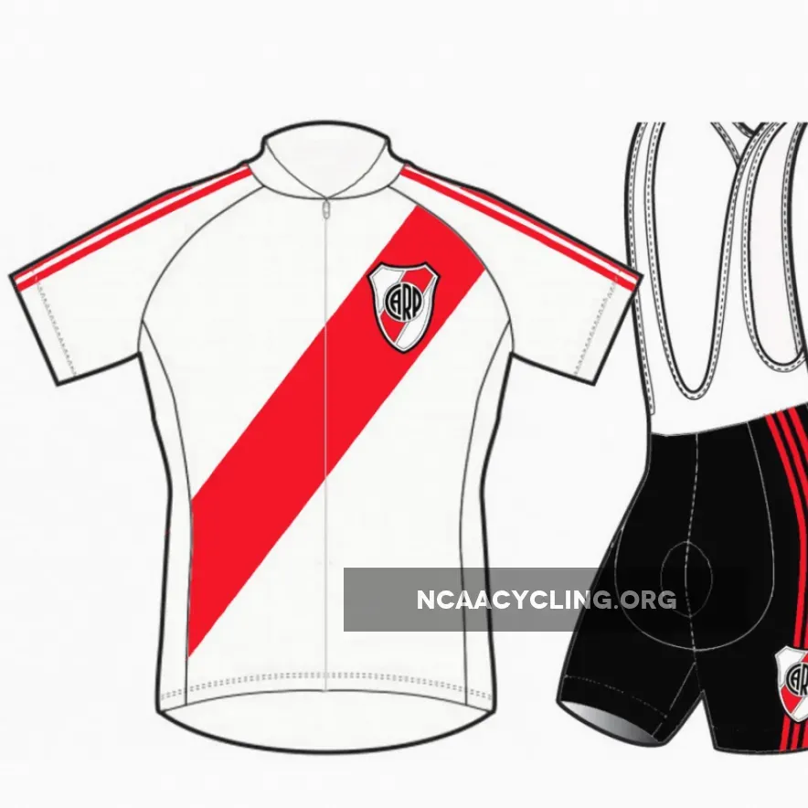 River Plate Continuing Fit Short Sleeve Cycling Jersey and Bib Shorts