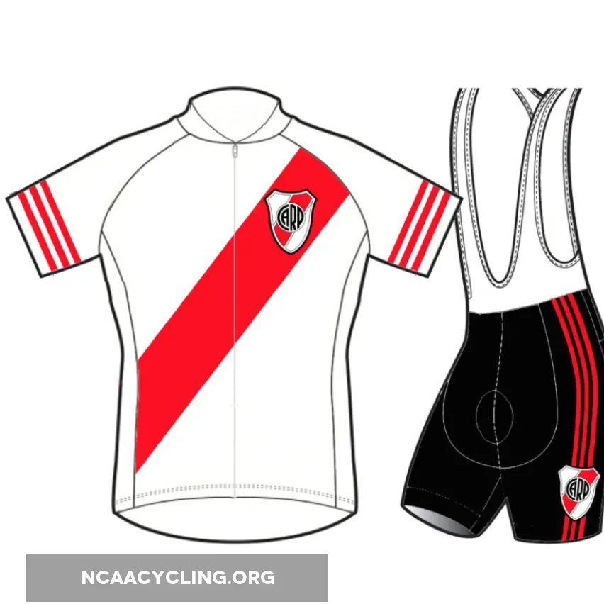 River Plate Cycling Jerseys and Shorts White Red Riding Kit