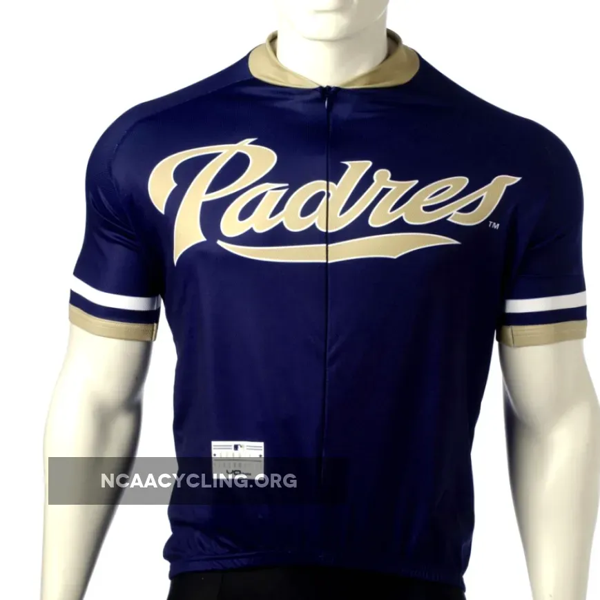 San Diego Padres Official Fan Cycling Jersey Navy Gold White