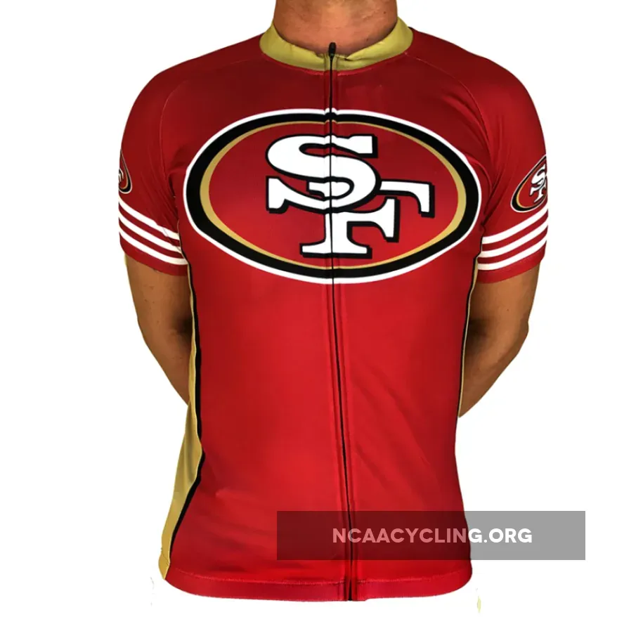 San Francisco 49ers Authentic Cycling Jersey Red Gold White XL