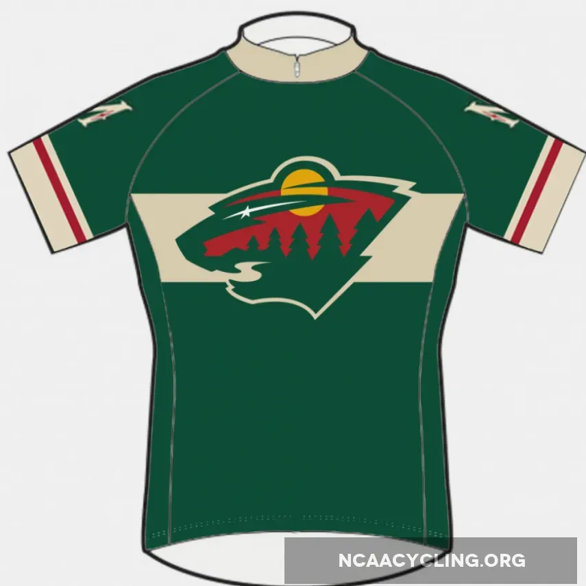 Scintillating Scenics Cycling Jersey - NHL Minnesota Wild Team Logo Jersey