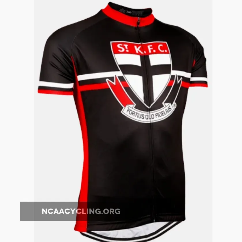St Kilda Saints Cycling Jersey AFL Team Edition White Red Cycling Jersey