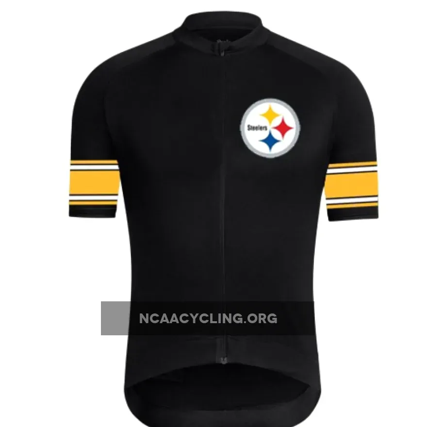 Steelers Cycling Jersey Official Black Yellow White NFL Cycling Apparel