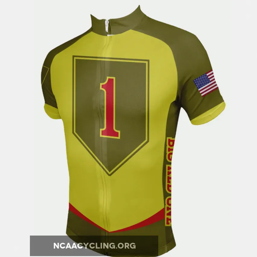 US Army 1st Infantry Division Cycling Jersey Olive Green Color Cycling Apparel