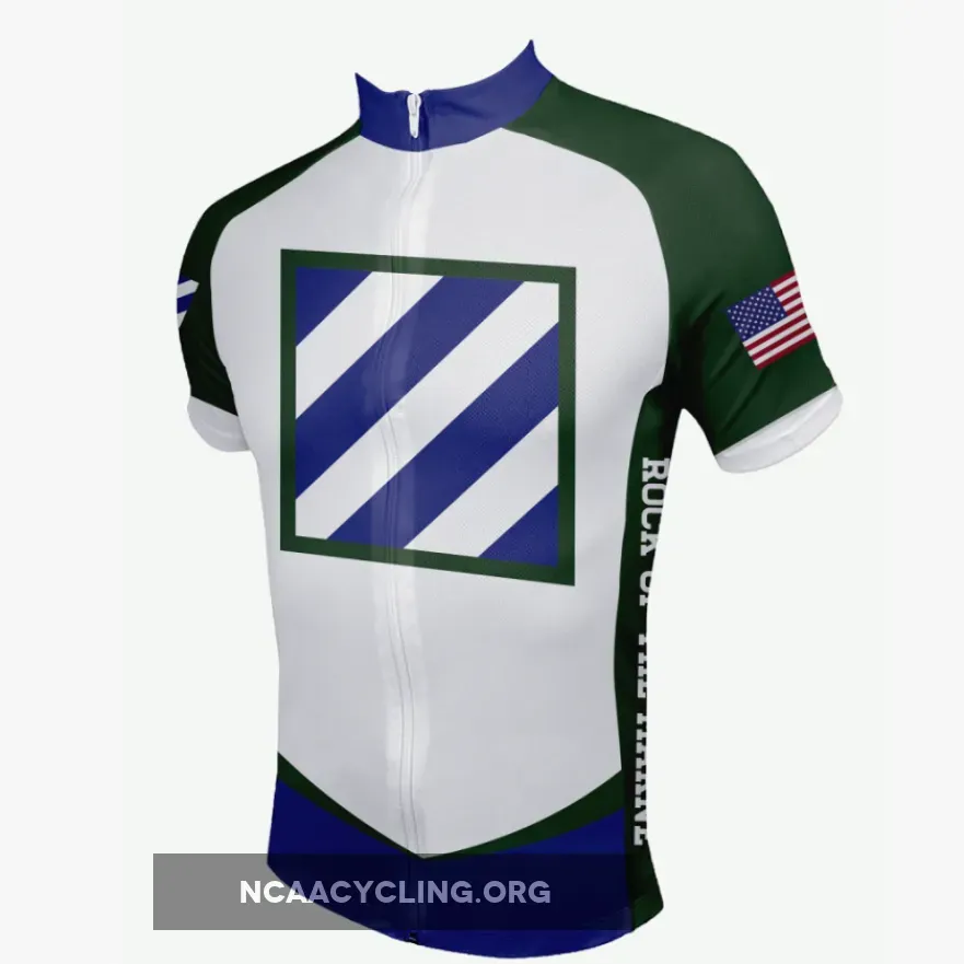 US Army 3rd Infantry Division Green Cycling Jersey for Men and Women