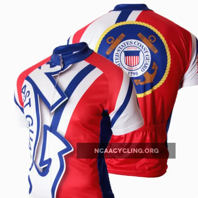 US United States Coast Guard Cycling Jersey with Authentic USCG Fabric